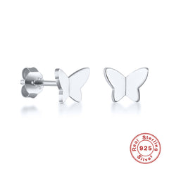 S925 Silver Butterfly Stud Earrings for Women