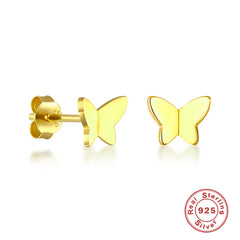 S925 Silver Butterfly Stud Earrings for Women
