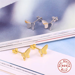 S925 Silver Butterfly Stud Earrings for Women